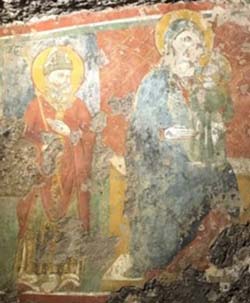 Sutri. Mitreo. Affreschi. Gli affreschi nel Mitreo.